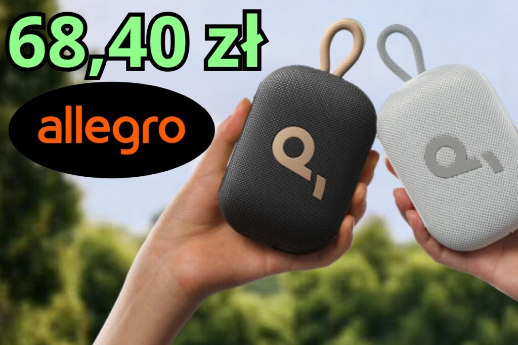 soundcore promocja. Widoczny g losnik i cena 68,40