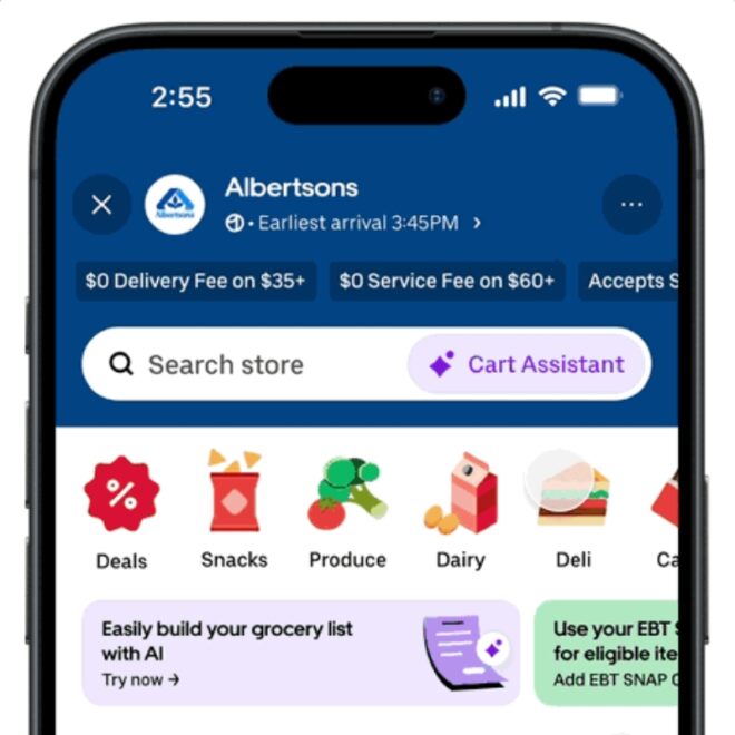 Uber Eats wprowadza asystenta AI do zakupów spożywczych