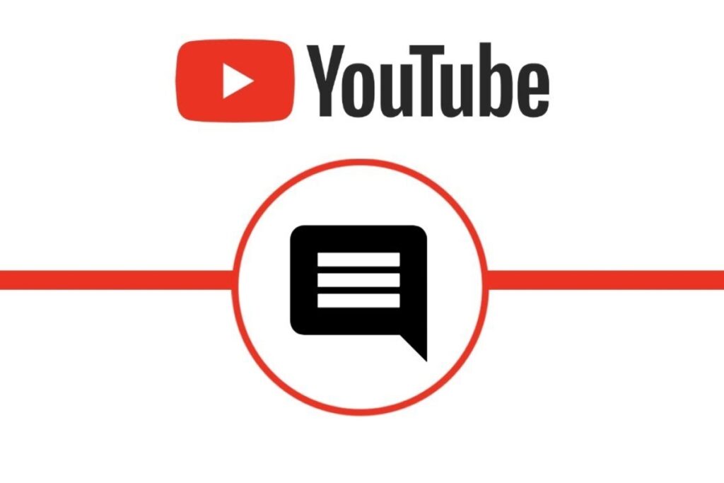 Logo youtube i ikona komentarzy pod spodem